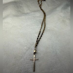 Plated Gold Cross Necklace